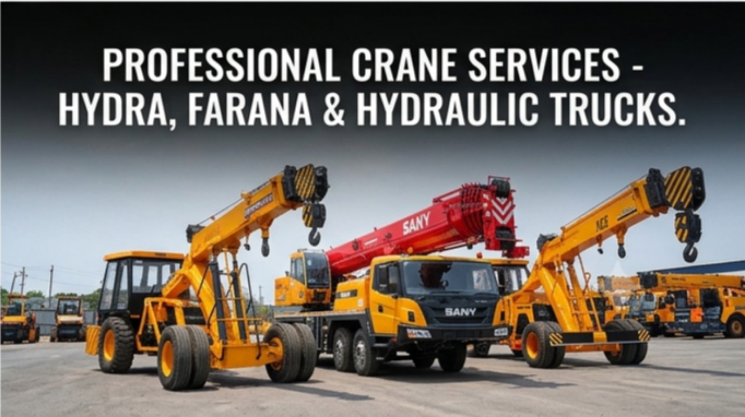 Crane rental on site